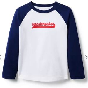 Janie and Jack Heartbreaker Raglan Baseball Tee (one stain) see photo